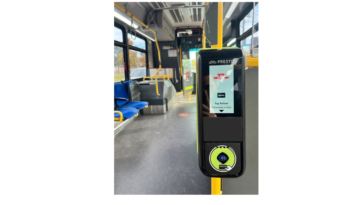 PRESTO card readers on buses