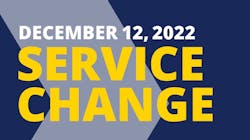 DART Dec. 12 service change graphic DART Dec. 12 service change graphic