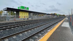 The brand new platform canopy in place. The brand new platform canopy in place.