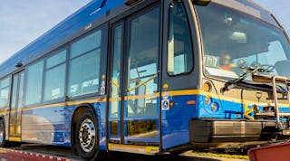 TransLink’s new battery-electric bus being delivered from Quebec