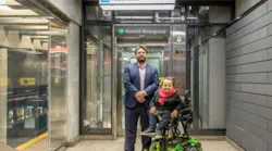 Rush Julien posing with a disabled rider