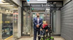 Rush Julien posing with a disabled rider Rush Julien posing with a disabled rider