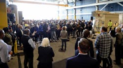 BART employees meet inside the HMC BART employees meet inside the HMC