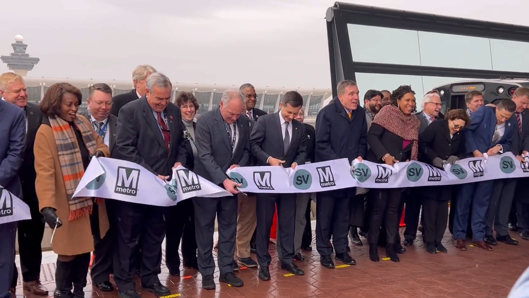 Federal, state and local officials joined WMATA representatives on Nov. 15 for the Silver Line Extension's ribbon cutting ceremony.