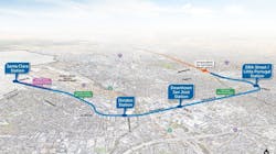 A map showing the alignment of the BART Silicon Valley Phase II project. A map showing the alignment of the BART Silicon Valley Phase II project.