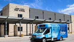 Bus outside of Lago Vista High School Bus outside of Lago Vista High School