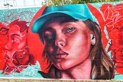 One of the murals One of the murals