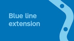 Blue line extension graphic Blue line extension graphic