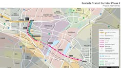 Map for the Eastside Transit Corridor Phase 2 Project. Map for the Eastside Transit Corridor Phase 2 Project.
