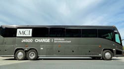 One of the two J4500 CHARGE zero-emission vehicles. One of the two J4500 CHARGE zero-emission vehicles.