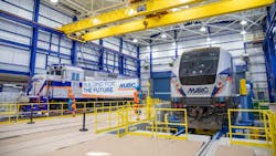 The 35,000-square-foot facility will be fully operational by mid-2023 and includes four maintenance slots for locomotives undergoing heavy maintenance and repair.