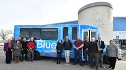 NCRTD Board Members show off new Blue Bus NCRTD Board Members show off new Blue Bus