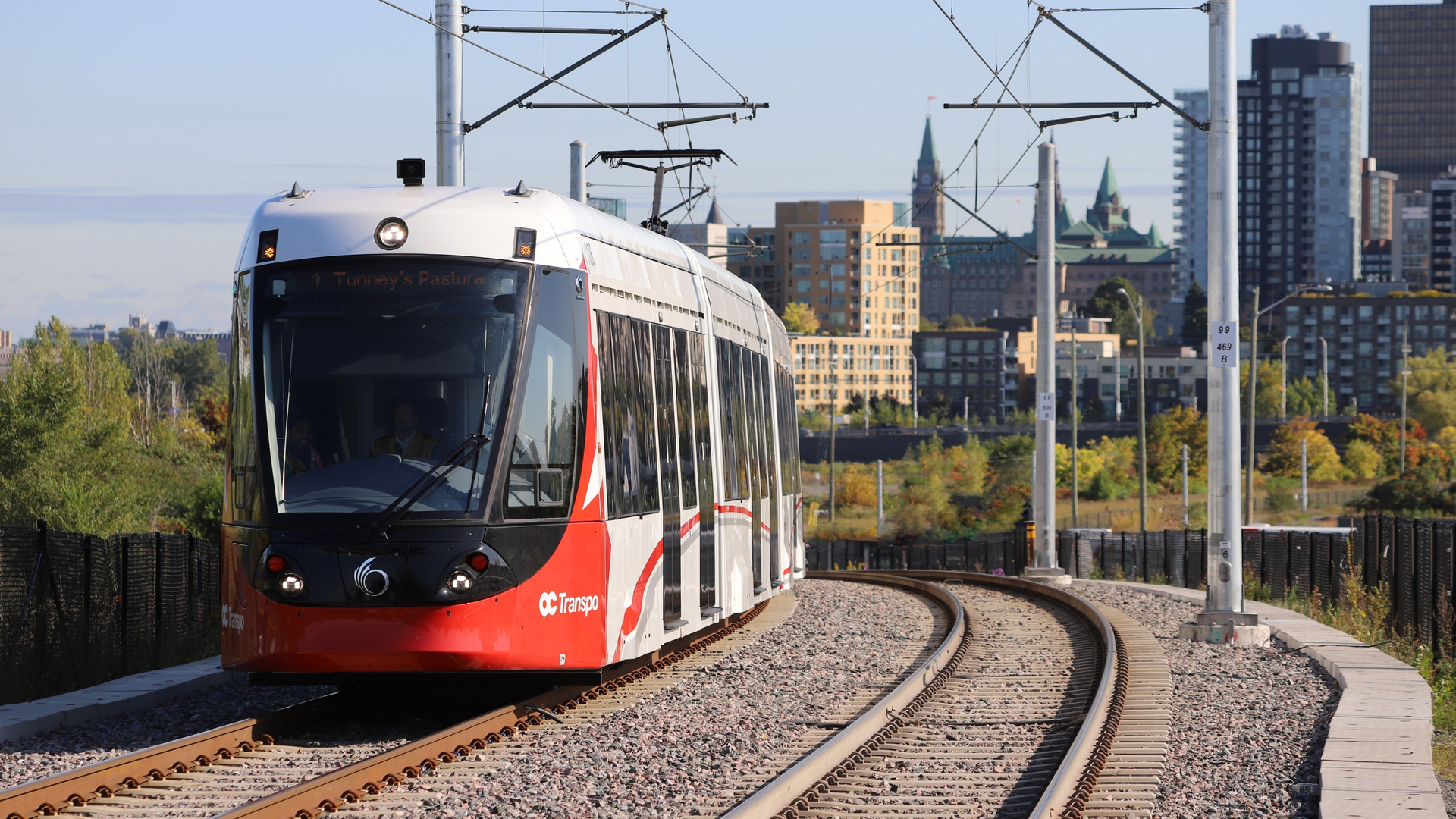 A file photo of the Confederation Line undergoing testing in 2019. The rail line is operational as OC Transpo Line 1.