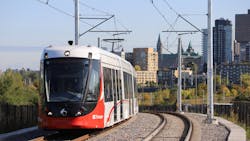 A Confederation Line train shortly before the line opened for revenue service in 2019. A Confederation Line train shortly before the line opened for revenue service in 2019.