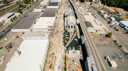Aerial view of the Tacoma Link Operations and Maintenance Base from summer of 2021. Aerial view of the Tacoma Link Operations and Maintenance Base from summer of 2021.