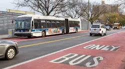One of the bus lane enforcement cameras installed by the MTA in the Bronx.