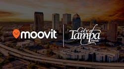 Moovit and city of Tampa logo