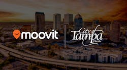 Moovit and city of Tampa logo Moovit and city of Tampa logo