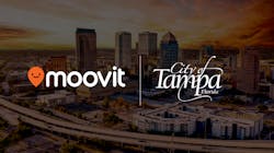 Moovit and city of Tampa logo Moovit and city of Tampa logo