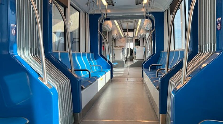 The first of 14 new fourth generation light-rail vehicles