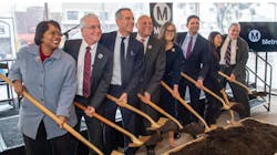 From left to right: Stephanie Wiggins, L.A. Metro CEO; Paul Krekorian, L.A. city council president; Eric Garcetti, L.A. city mayor; Ara J. Najarian, Glendale city council member and L.A. Metro board chair; Monica Rodriguez, L.A. city council member; Jesse Gabriel, state assembly member; Charlene Lee Lorenzo, director of FTA region 9; Tony Wilkinson, Panorama City neighborhood council board member. From left to right: Stephanie Wiggins, L.A. Metro CEO; Paul Krekorian, L.A. city council president; Eric Garcetti, L.A. city mayor; Ara J. Najarian, Glendale city council member and L.A. Metro board chair; Monica Rodriguez, L.A. city council member; Jesse Gabriel, state assembly member; Charlene Lee Lorenzo, director of FTA region 9; Tony Wilkinson, Panorama City neighborhood council board member.