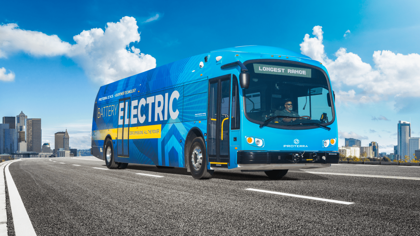 Proterra's 40-foot ZX5 electric bus.