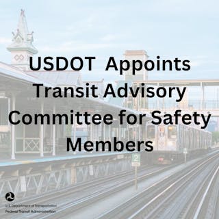 USDOT appoints Transit Advisory Committee graphic.