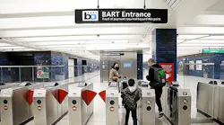 The front entrance of the new BART 19th Street Station.