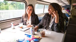 College students talking to each other. College students talking to each other.