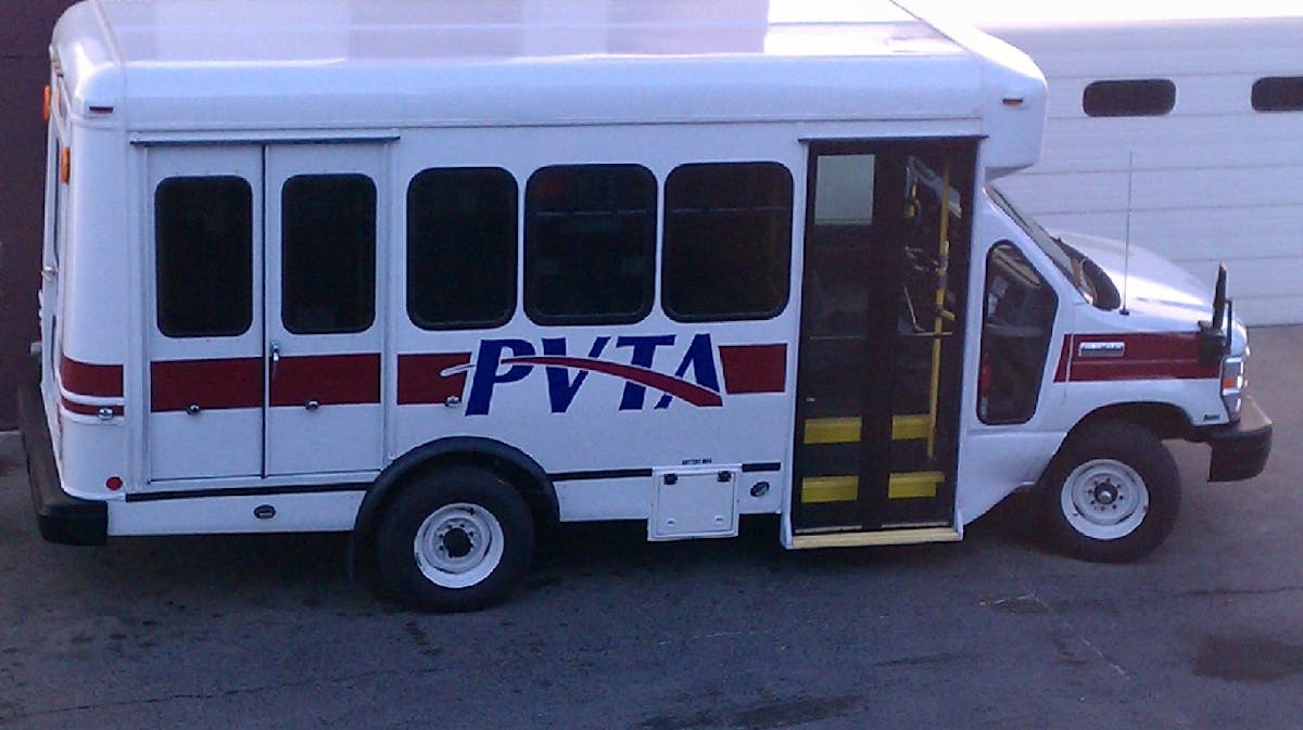 Pioneer Valley Transit Authority shuttle bus