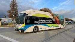 A hydrogen fuel cell bus on Foothill Transit's system. An inter-department blueprint by the Biden Administration wants to see 100 percent of new bus sales be zero-emission by 2040. A hydrogen fuel cell bus on Foothill Transit's system. An inter-department blueprint by the Biden Administration wants to see 100 percent of new bus sales be zero-emission by 2040.