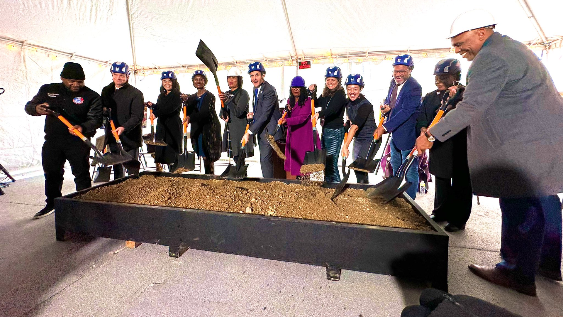 Representatives from WMATA, FTA, the District of Columbia and the community, marked reconstruction of WMATA's Northern Bus Garage with a groundbreaking event held on Jan. 25.