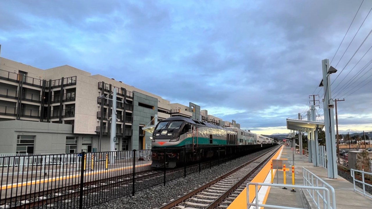 The Anaheim Canyon Metrolink station is nearing completion.