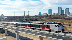 TEXRail by downtown Fort Worth, Texas.