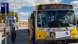 Riders boarding Metro Transit Riders boarding Metro Transit