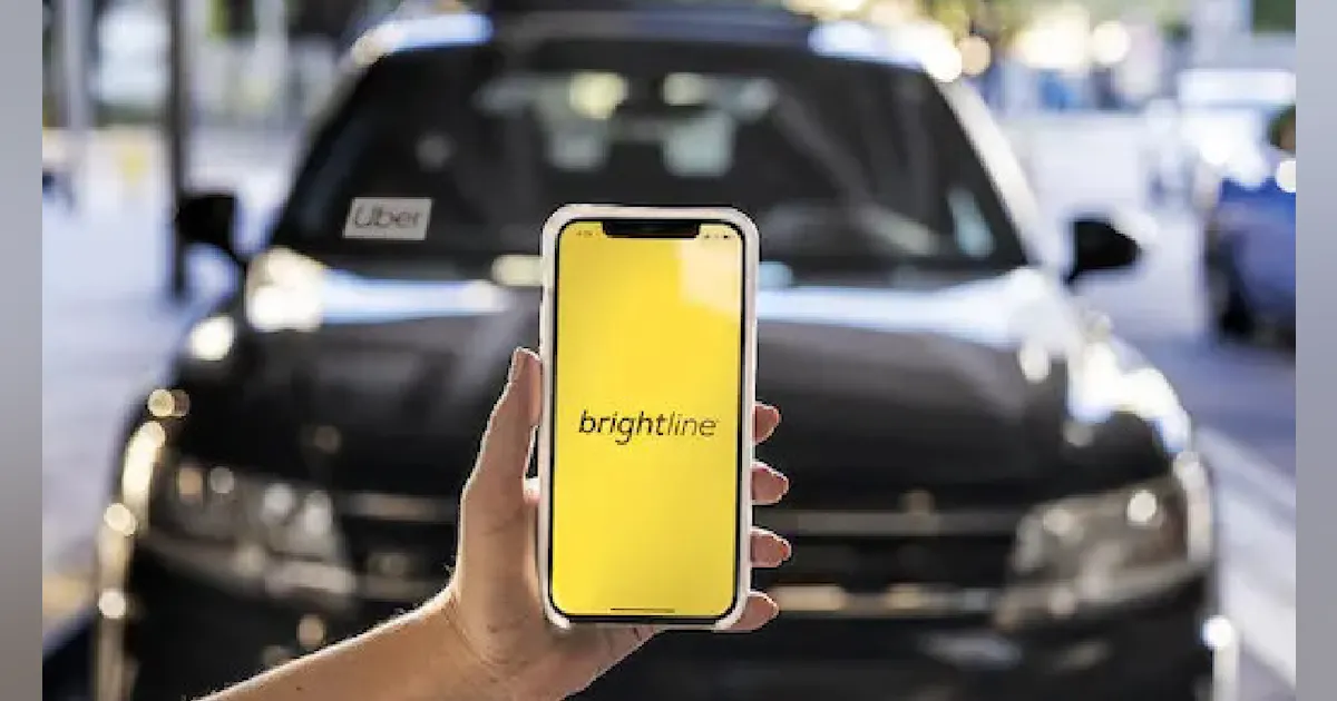 Brightline partners with Uber to integrate rideshare services into ...