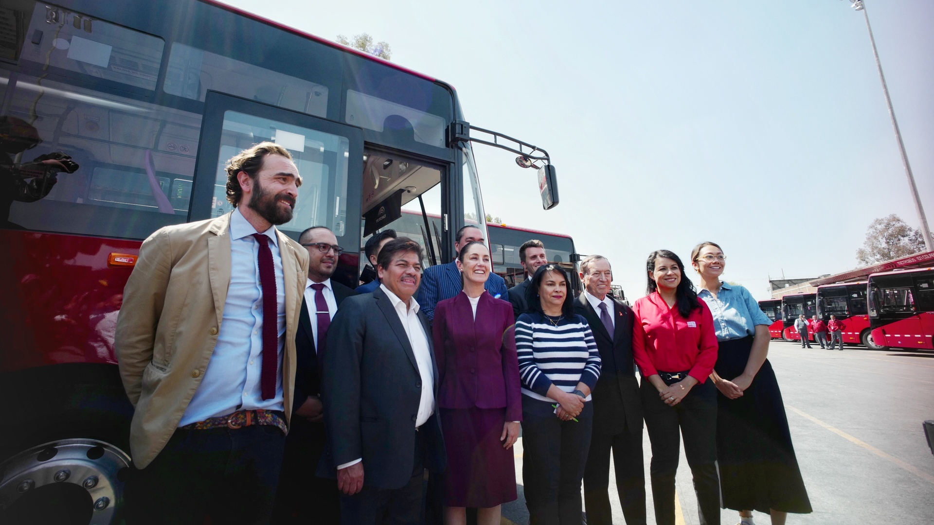 Transportation leaders celebrated the launch of Line 3 in Mexico City on Feb. 20 as Latin America's first zero-emission articulated bus BRT route.