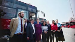 Transportation leaders celebrated the launch of Line 3 in Mexico City on Feb. 20 as Latin America's first zero-emission articulated bus BRT route. Transportation leaders celebrated the launch of Line 3 in Mexico City on Feb. 20 as Latin America's first zero-emission articulated bus BRT route.