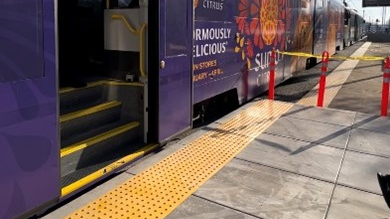 SacRT's 59th Street Station was the first of 15 stations on the Gold Line to undergo platform modifications to accommodate the district's new low-floor light-rail vehicles.