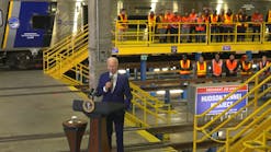 President Joe Biden speaks during a Jan. 31 event at Hudson Yards in New York to announce a $292 million Mega grant for a key component of the Hudson Tunnel Project.