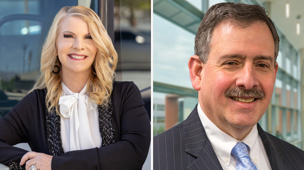 Left, Lauren Skiver, right, Keith Itzler.