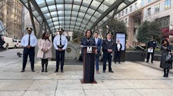 District of Columbia Mayor Muriel Bowser speaks at an event with WMATA General Manager and CEO Randy Clarke, MTPD Chief Michael Anzallo and MPD Chief Robert J. Contee, III, detailing a new partnership that will see police presence increase at five Metrorail stations.