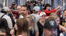 Passengers riding the Valley Metro rail line during the week of Super Bowl LVII. Passengers riding the Valley Metro rail line during the week of Super Bowl LVII.