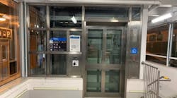 An example of a recently replaced elevator at Oakville GO Station