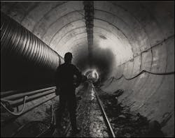 Construction of the new twin tunnels. Construction of the new twin tunnels.