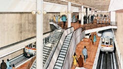 A rendering of the Red Line. A rendering of the Red Line.