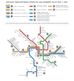 A map of the changes on WMATA's Blue, Orange, Red and Blue Plus lines. A map of the changes on WMATA's Blue, Orange, Red and Blue Plus lines.