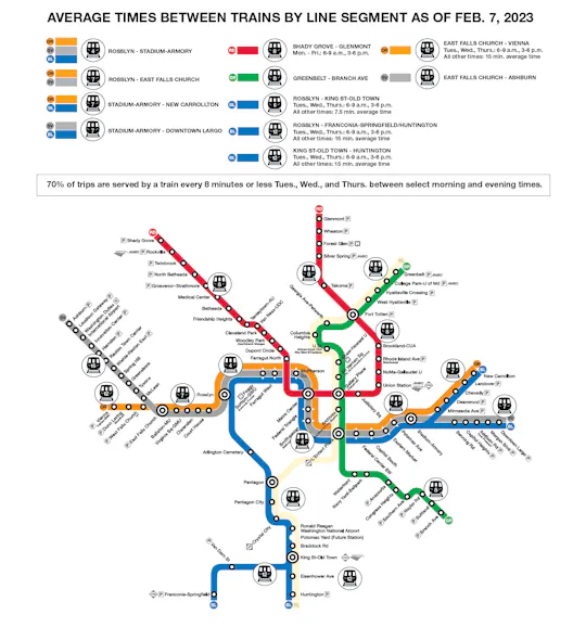 Wmata Map H Line WMATA adding mid-week service to Blue, Orange and Blue Plus lines ...