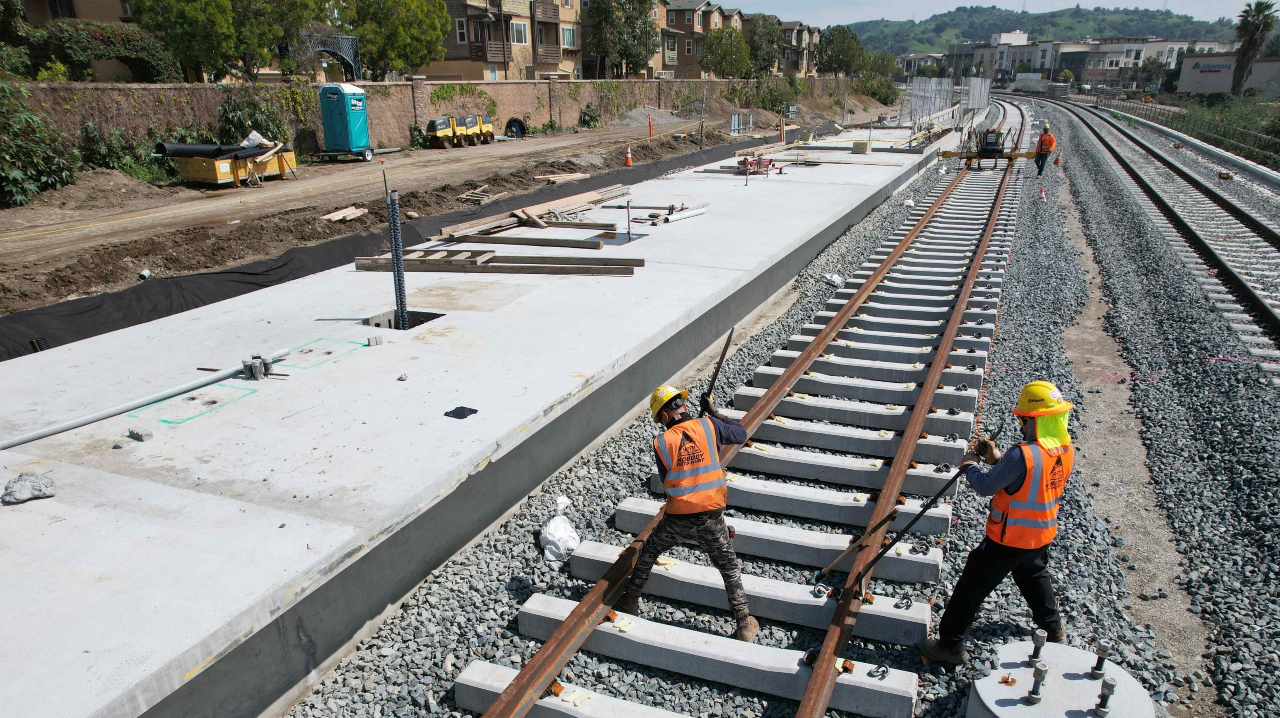 The Foothill Gold Line Construction Authority has completed all grade crossing reconstruction work that required long-term street closures for the project's 21 at-grade (street level) crossings from Glendora to Pomona.