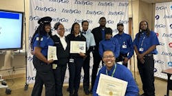 IndyGo&apos;s most recent graduates of its operator training program at the beginning of March. A grant from IAAQLI will support the agency&apos;s recruitment efforts with a goal of adding 250 members of African American or other minority communities.